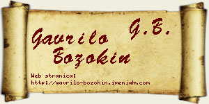 Gavrilo Bozokin vizit kartica
